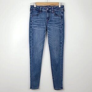 American Eagle NE(X)T Level Stretch Jegging Blue Jeans Size US 0 Short